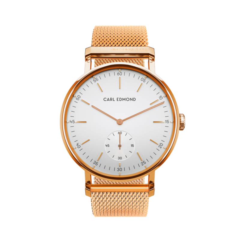 CARL EDMOND WHITE DELUXE ROSE GOLD 32MM - Movitalia